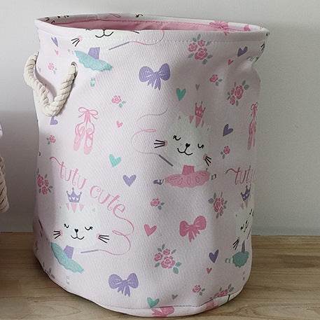 Fabric Storage Bucket Laundry Basket - Mubimart