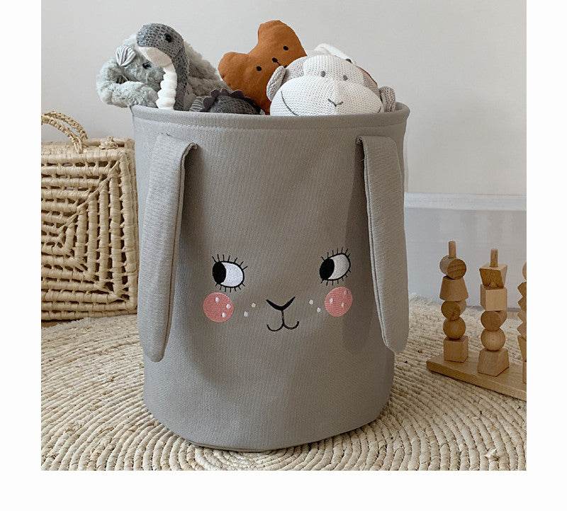 Fabric Storage Bucket Laundry Basket - Mubimart