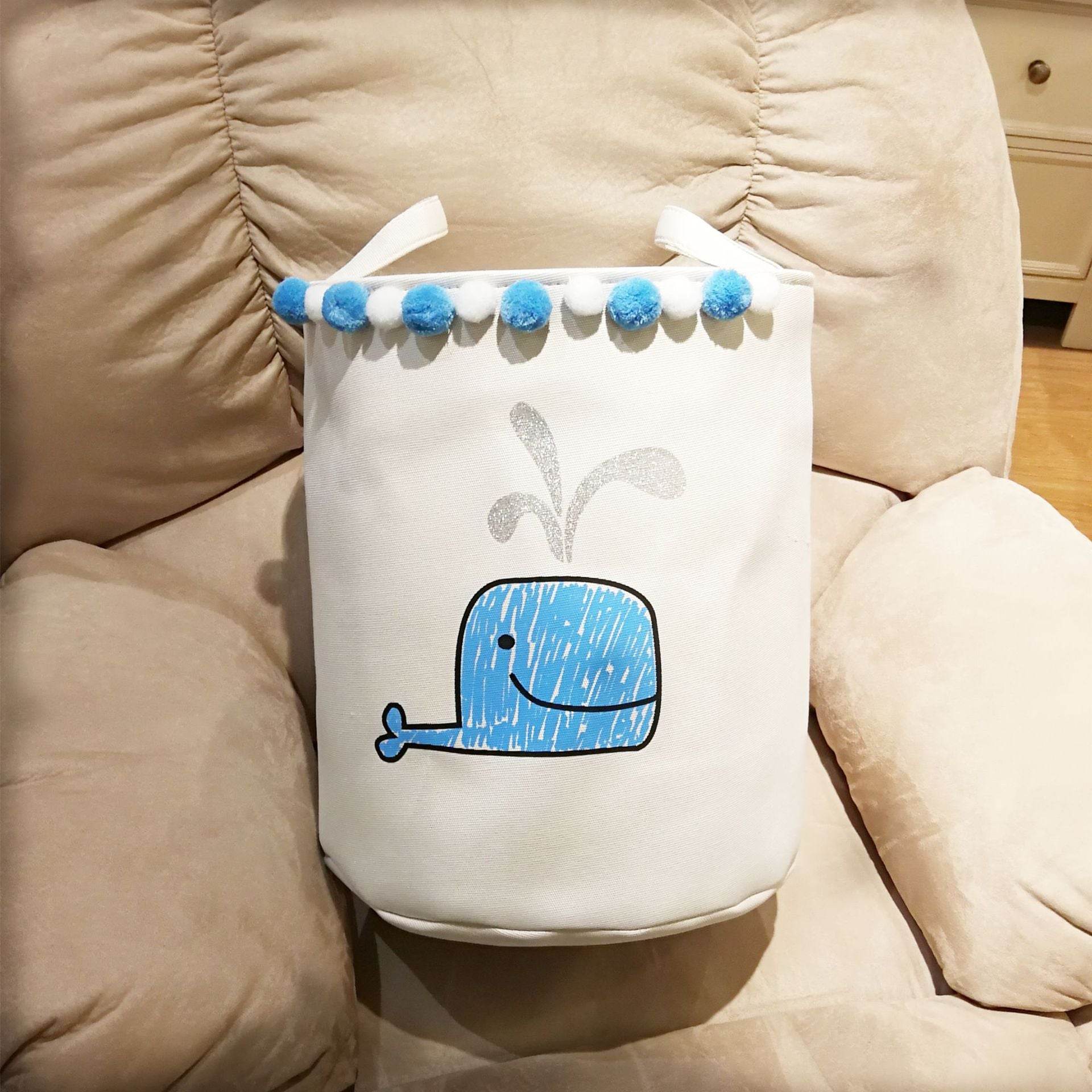 Fabric Storage Bucket Laundry Basket - Mubimart