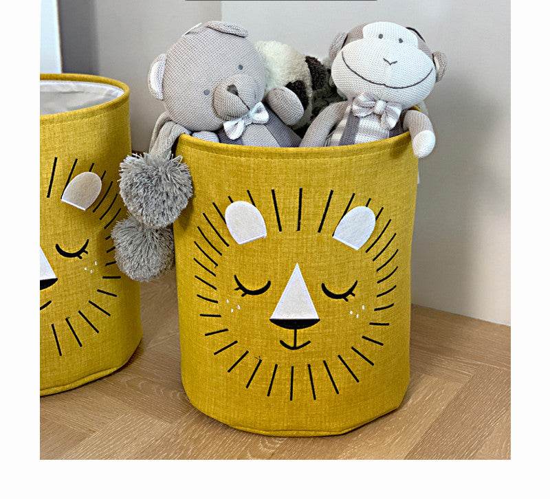 Fabric Storage Bucket Laundry Basket - Mubimart