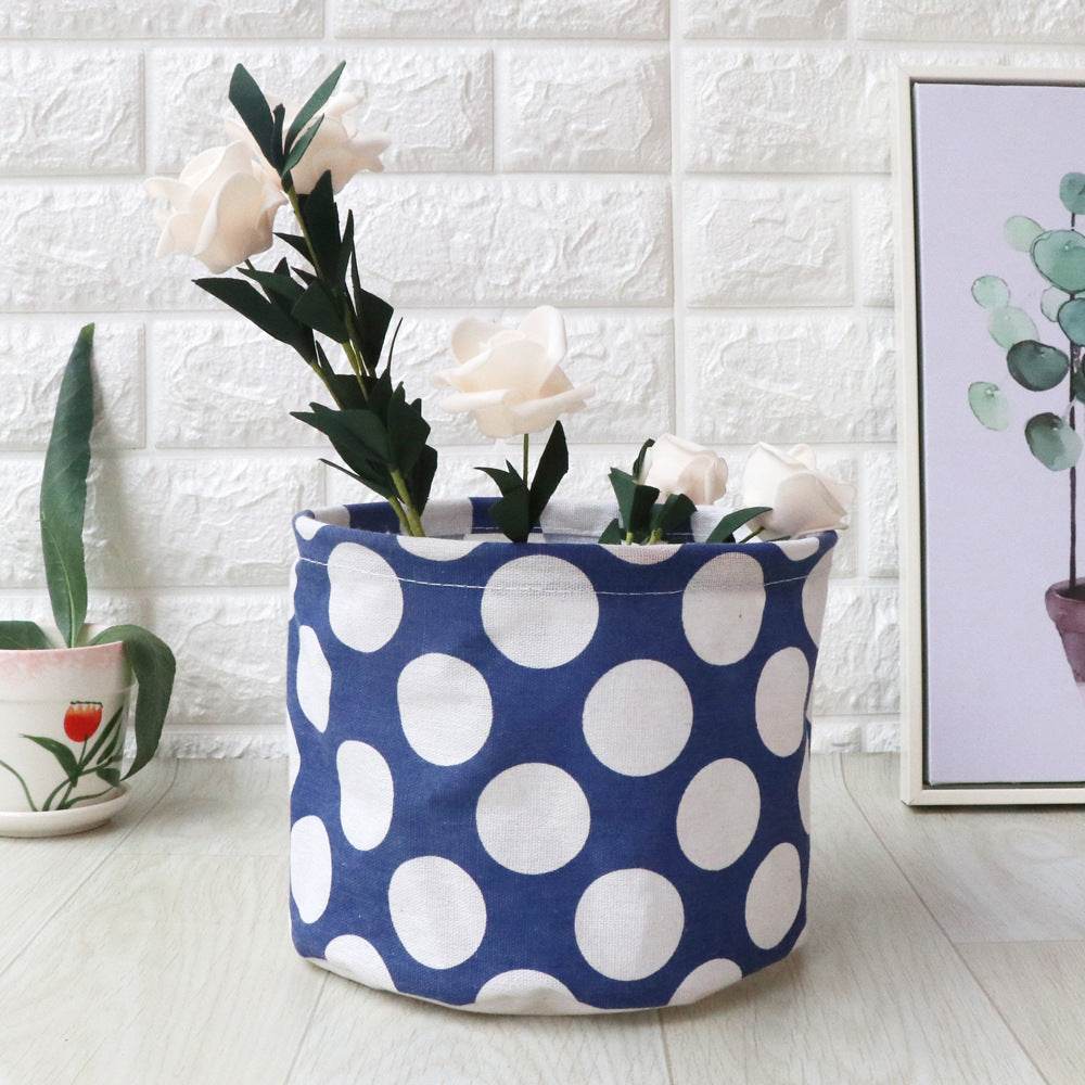 Fabric waterproof foldable storage basket - Mubimart
