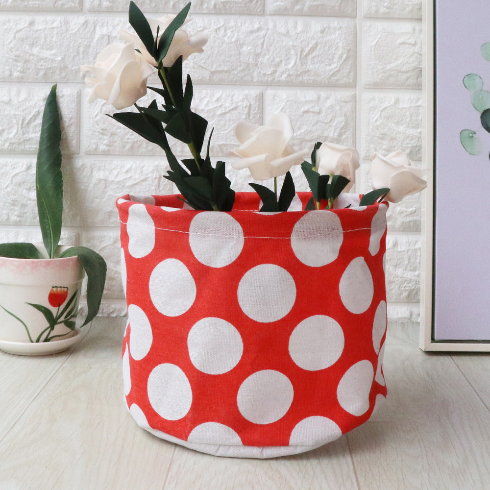 Fabric waterproof foldable storage basket - Mubimart -  