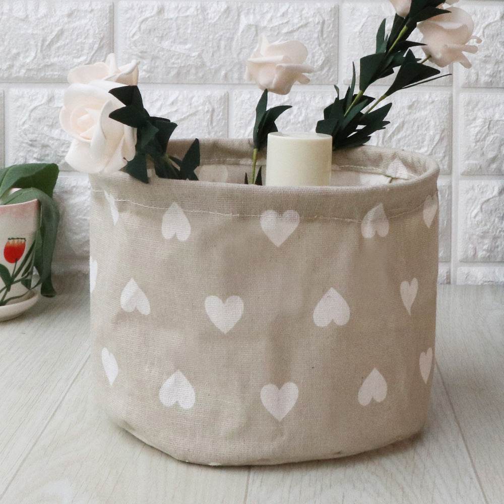 Fabric waterproof foldable storage basket - Mubimart