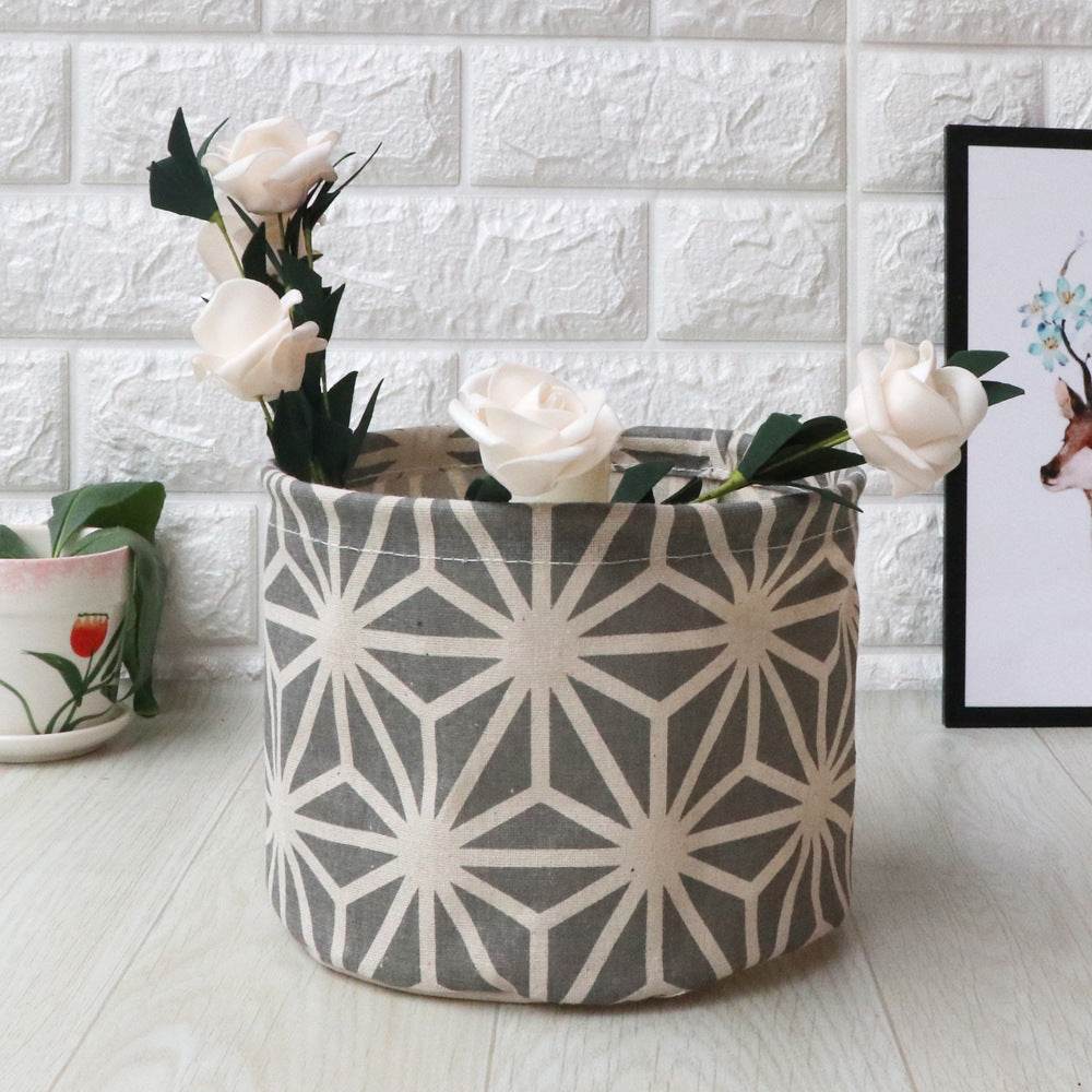 Fabric waterproof foldable storage basket - Mubimart