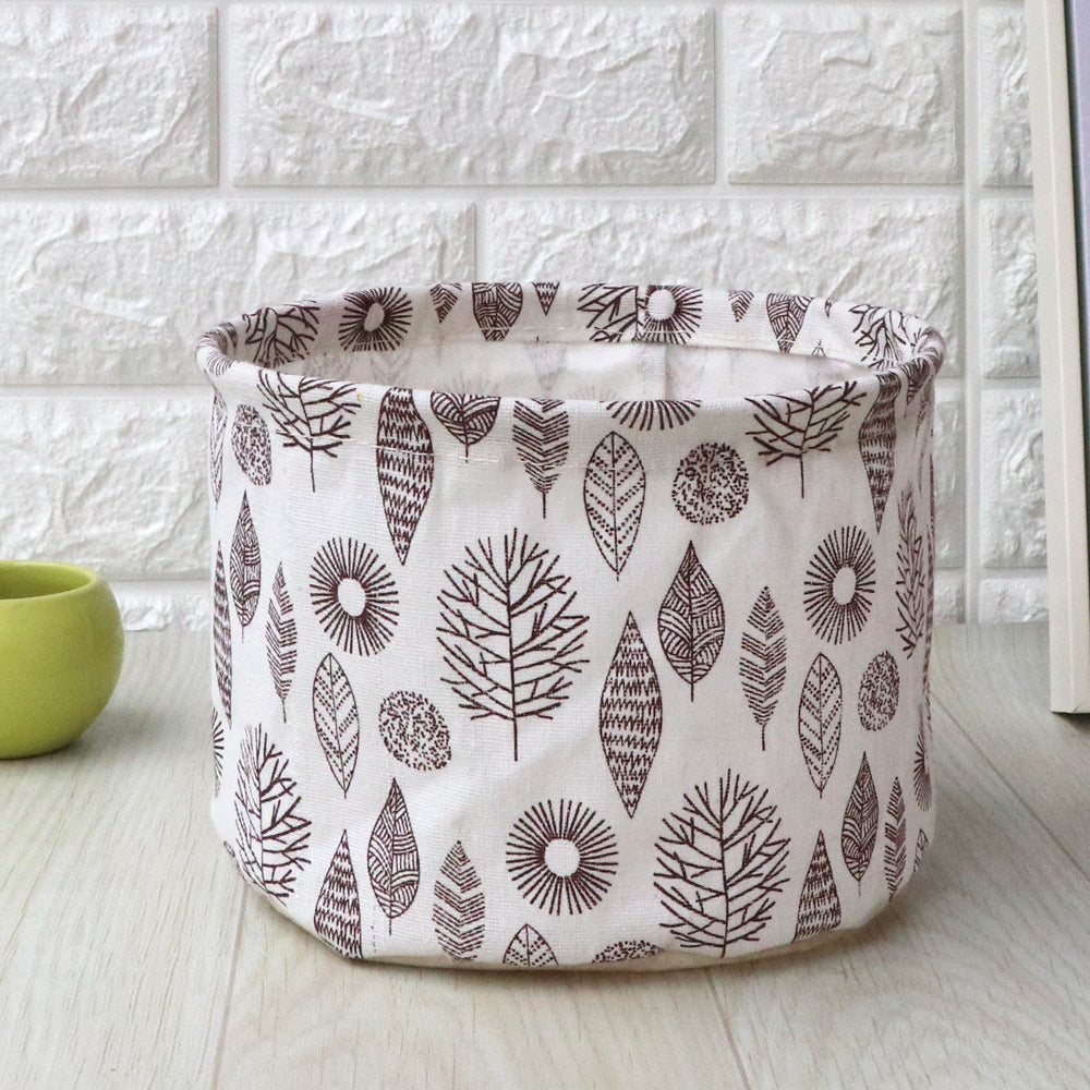 Fabric waterproof foldable storage basket - Mubimart -  