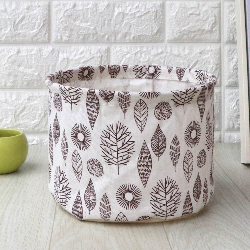 Fabric waterproof foldable storage basket - Mubimart