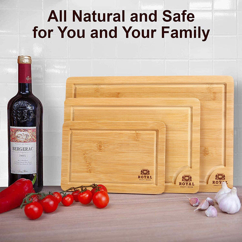 Factory Direct Supply Of Bamboo And Wood Cutting Board Three-Piece Set Of Spot Cutting Board Foreign Trade Cutting Board - Mubimart -  