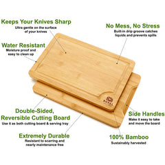 Factory Direct Supply Of Bamboo And Wood Cutting Board Three-Piece Set Of Spot Cutting Board Foreign Trade Cutting Board - Mubimart -  