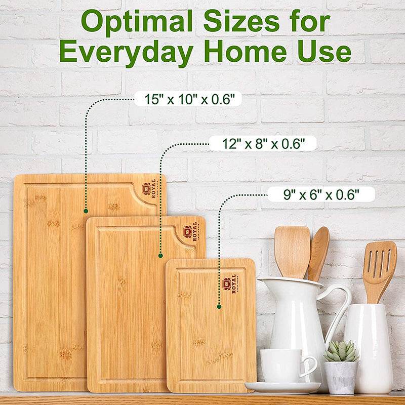 Factory Direct Supply Of Bamboo And Wood Cutting Board Three-Piece Set Of Spot Cutting Board Foreign Trade Cutting Board - Mubimart