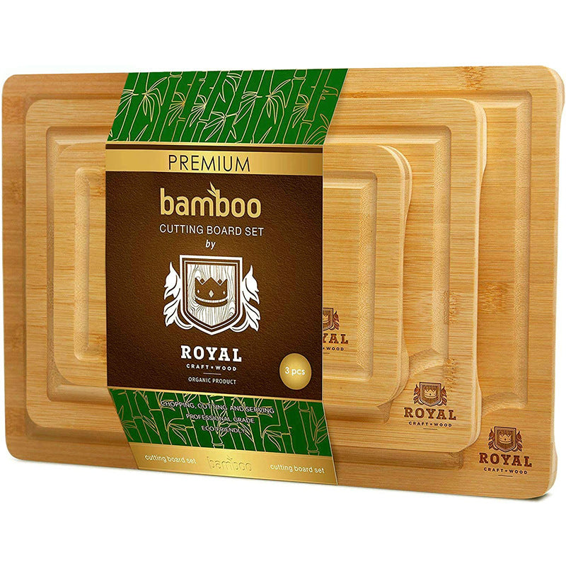 Factory Direct Supply Of Bamboo And Wood Cutting Board Three-Piece Set Of Spot Cutting Board Foreign Trade Cutting Board - Mubimart - Cutting Board 