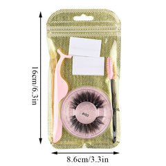 False Eyelashes Mink Hair Natural Bushy Round Set Beauty Tools - Mubimart -  