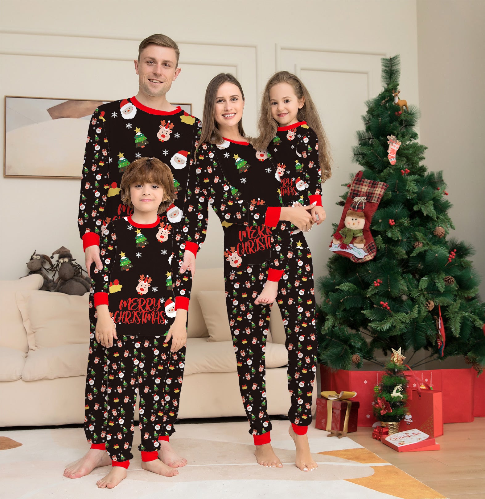 Family Christmas Matching Pajamas Set Christmas Pajamas For Family Christmas PJS Xmas Sleepwear - Mubimart - Family Matching Outfits 