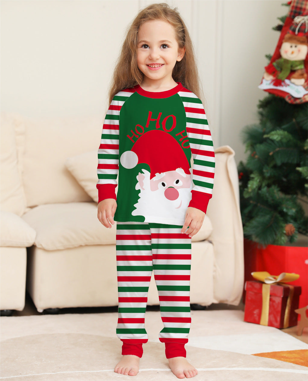 Family Christmas Pajamas Matching Sets Red Stripe Xmas Holiday Sleepwear Jammies Long Sleeve PJs Outfits - Mubimart -  