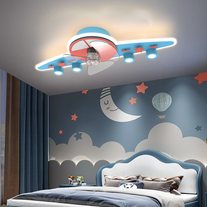 Fan Lights Children's Room Ceiling Intelligence - Mubimart - Ceiling Fans 