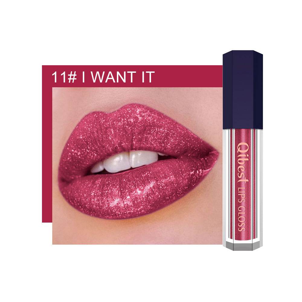 Fancy Pearlescent Diamond Non-stick Lip Glaze - Mubimart