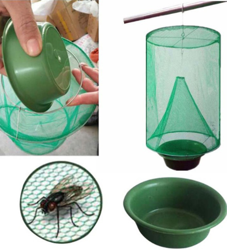 Farm park community hand-suspended room outdoor green fly trap cage fly cage - Mubimart - Fly Trap 