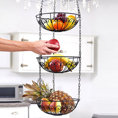 Fashion Creative Wrought Iron Fruit Basket - Mubimart - Metal basket 