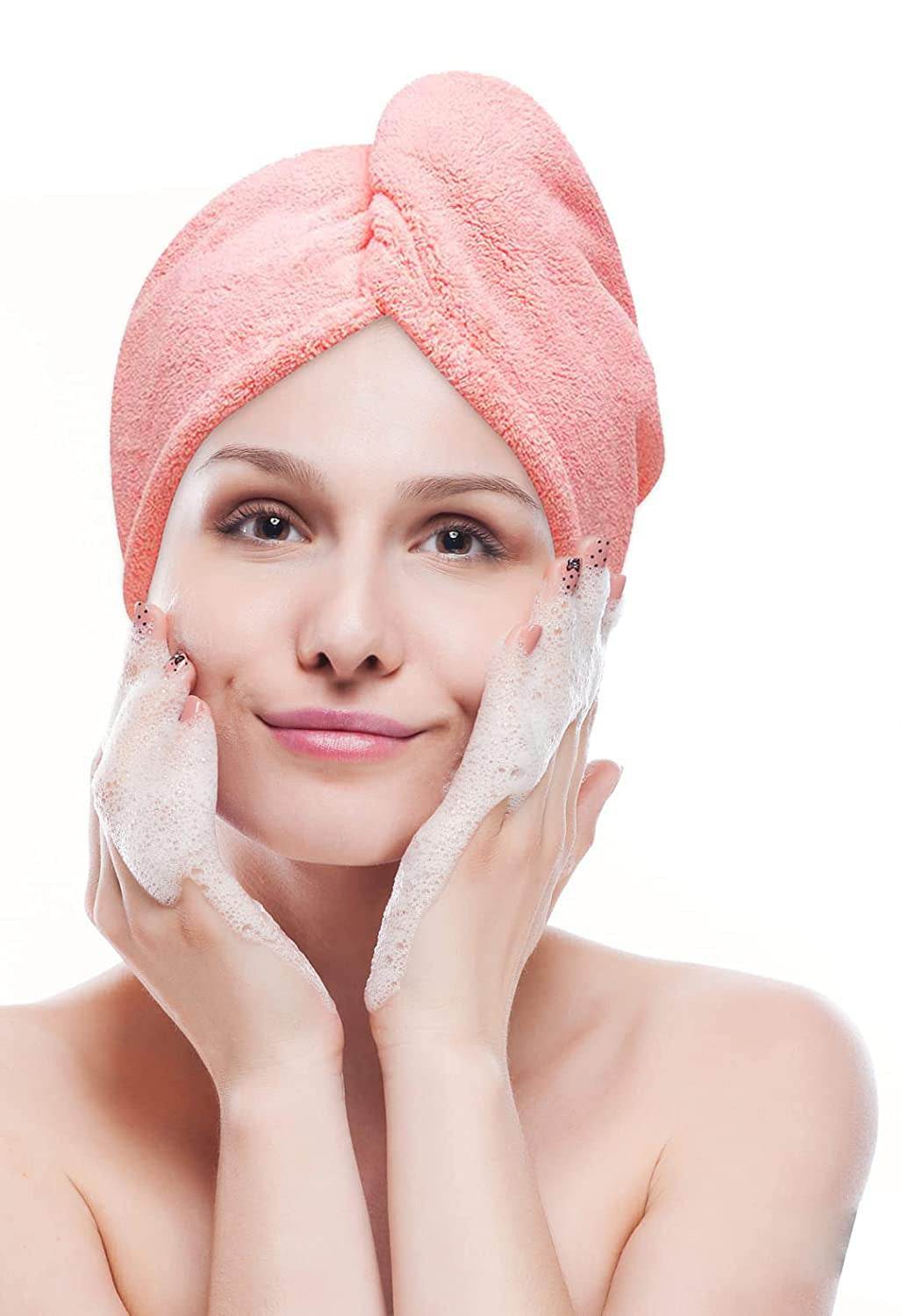 Fashion Hair Drying Towel Shower Cap - Mubimart