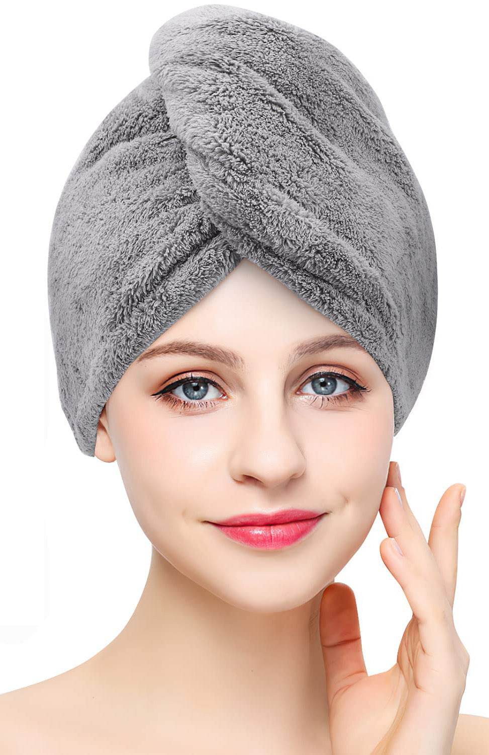 Fashion Hair Drying Towel Shower Cap - Mubimart