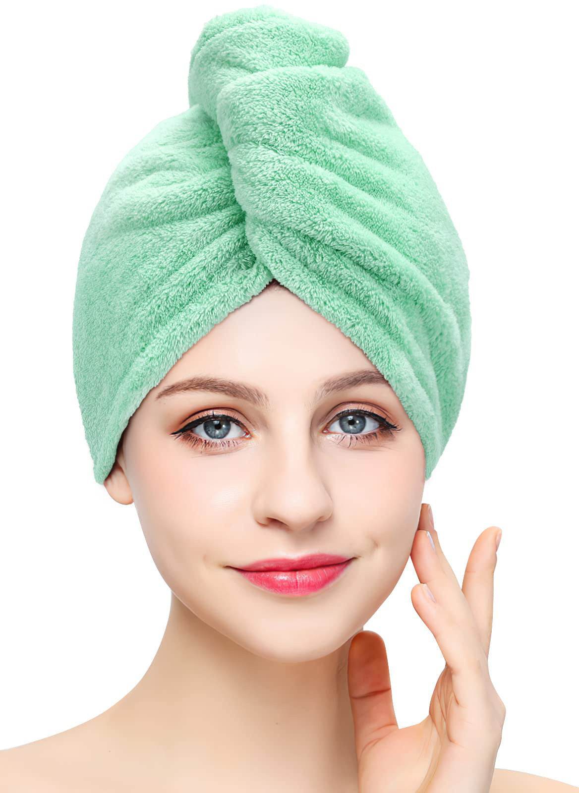 Fashion Hair Drying Towel Shower Cap - Mubimart