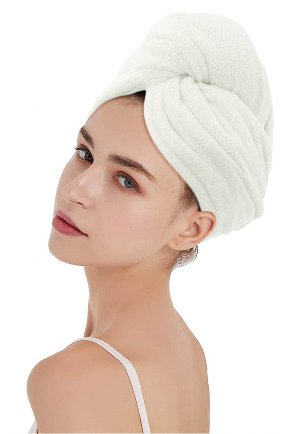 Fashion Hair Drying Towel Shower Cap - Mubimart