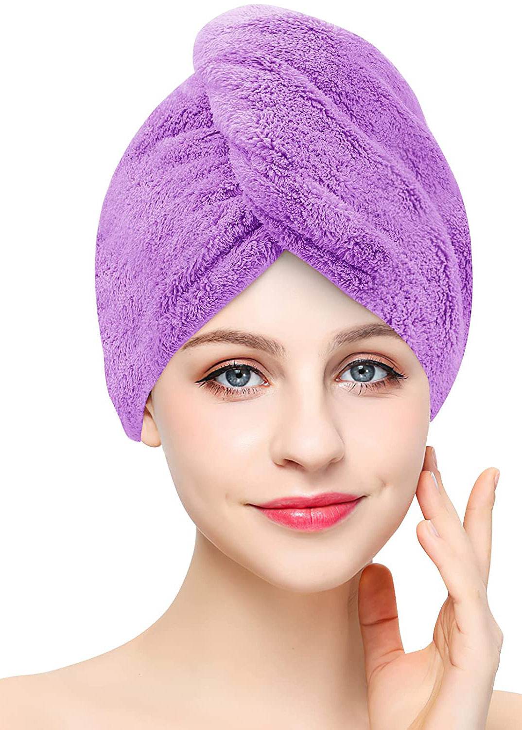 Fashion Hair Drying Towel Shower Cap - Mubimart