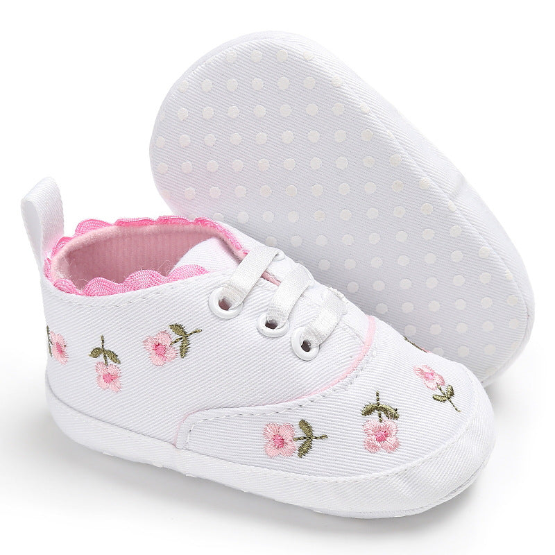 Fashion Infant Tollder Embroidery Canvas  Shoes Baby Boys Girls Sneaker Prewalker 0-18M - Mubimart -  