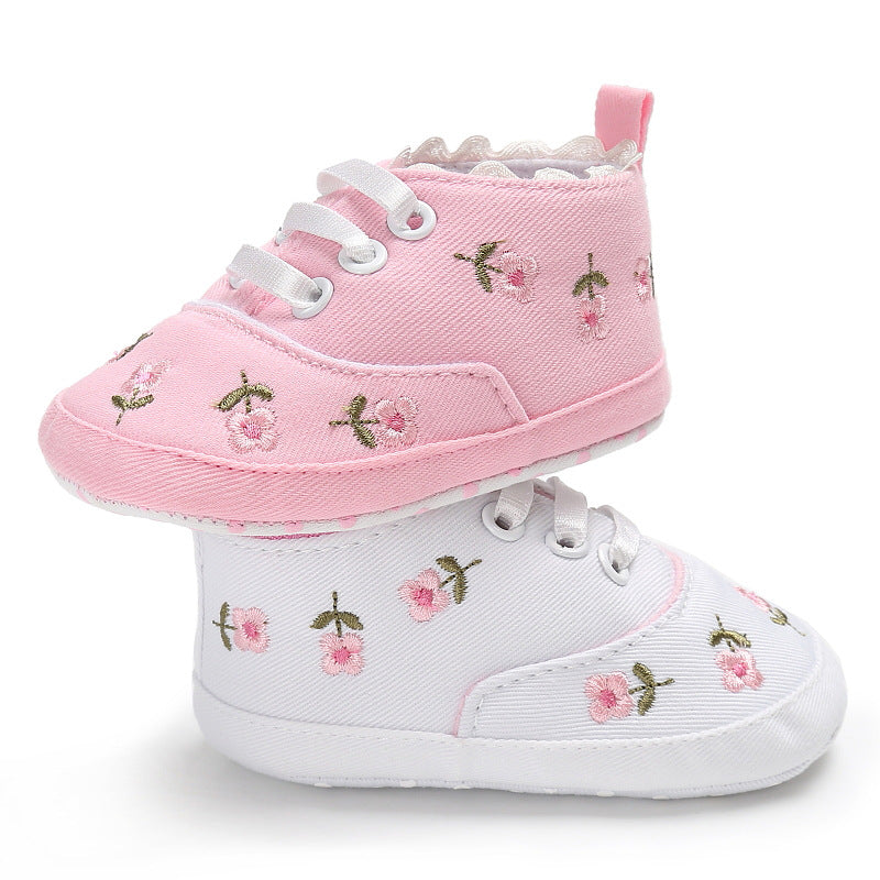 Fashion Infant Tollder Embroidery Canvas  Shoes Baby Boys Girls Sneaker Prewalker 0-18M - Mubimart -  