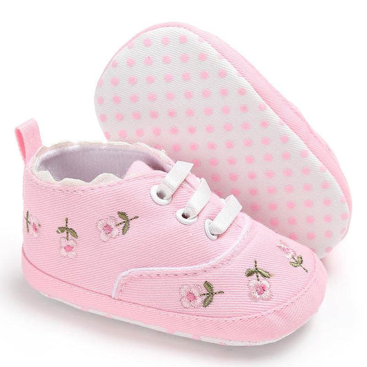Fashion Infant Tollder Embroidery Canvas Shoes Baby Boys Girls Sneaker Prewalker 0-18M - Mubimart