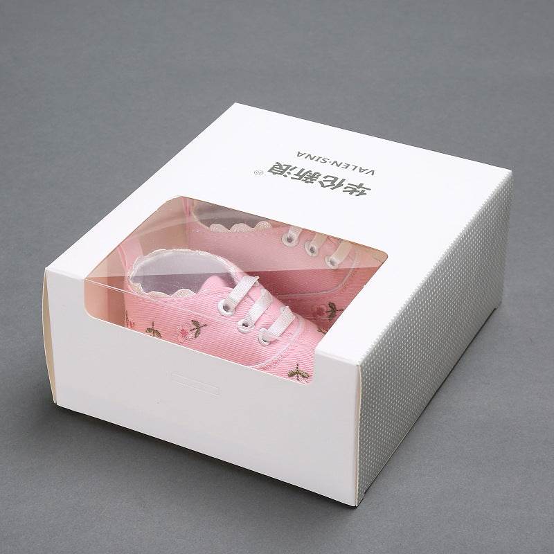 Fashion Infant Tollder Embroidery Canvas Shoes Baby Boys Girls Sneaker Prewalker 0-18M - Mubimart