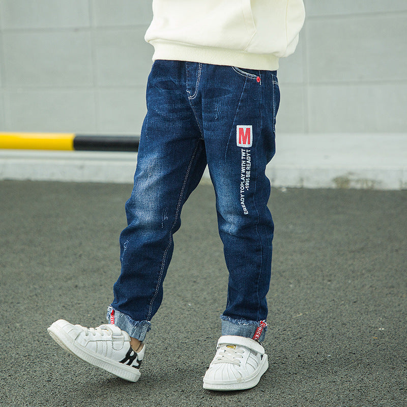 Fashion Jeans For Boys, Children, Korean Style, Long Pants - Mubimart - Boys Jenes 