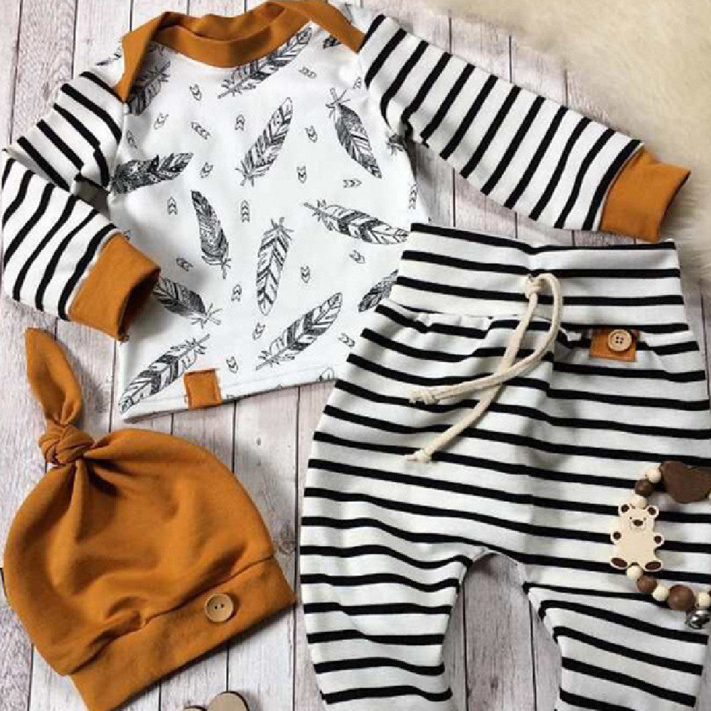 Fashion Personality Children's Clothing 3-piece Set - Mubimart - Baby Cloth 