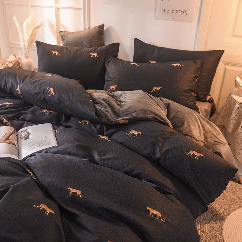 Fashion Student Sheet Set Blanket Cover Bedding 4-piece Set - Mubimart