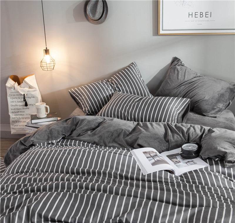 Fashion Student Sheet Set Blanket Cover Bedding 4-piece Set - Mubimart