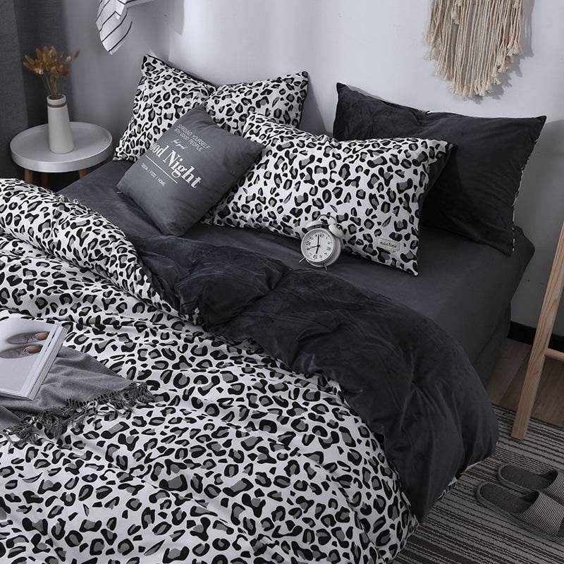 Fashion Student Sheet Set Blanket Cover Bedding 4-piece Set - Mubimart