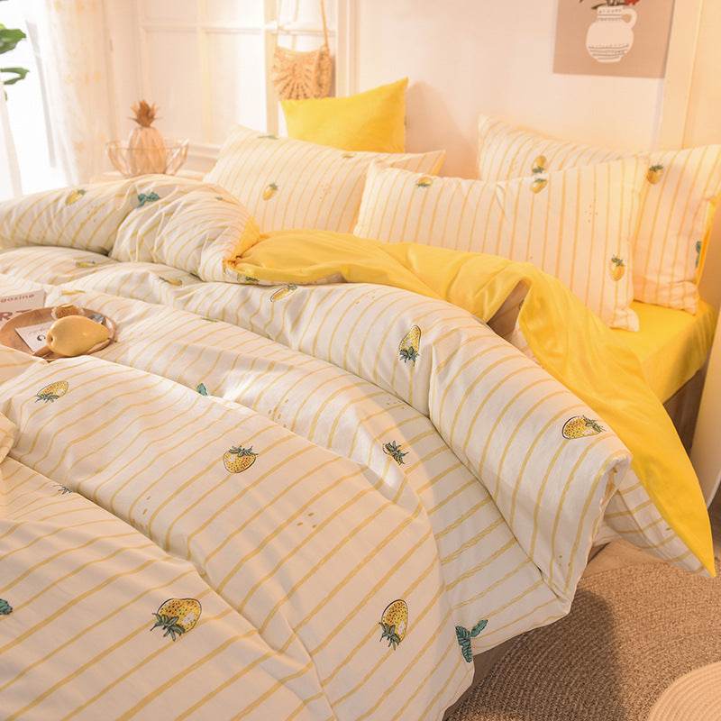Fashion Student Sheet Set Blanket Cover Bedding 4-piece Set - Mubimart