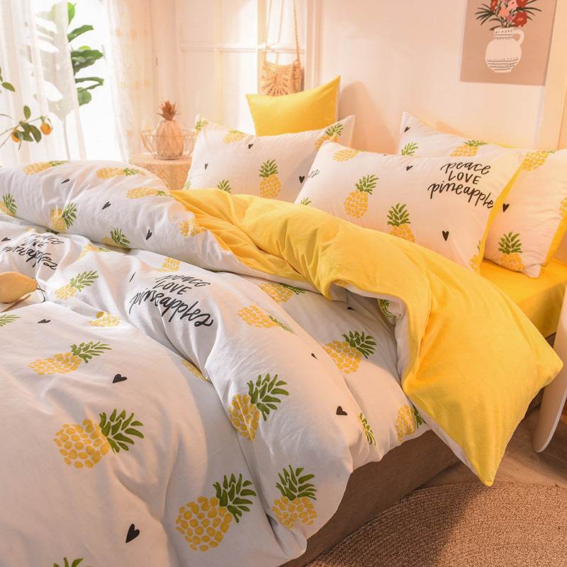 Fashion Student Sheet Set Blanket Cover Bedding 4-piece Set - Mubimart