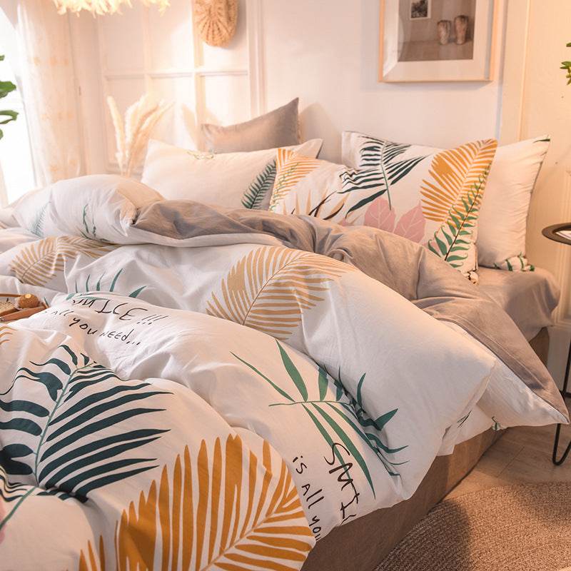 Fashion Student Sheet Set Blanket Cover Bedding 4-piece Set - Mubimart