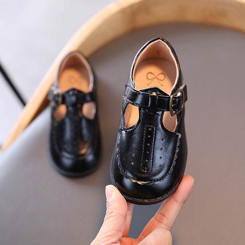 Fashionable Breathable Leather Shoes For Boys And Girls - Mubimart