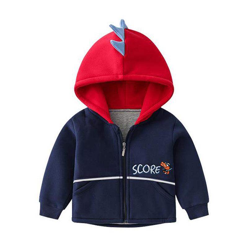 Fashionable Kids Warm Thick Hooded Jacket - Mubimart -  