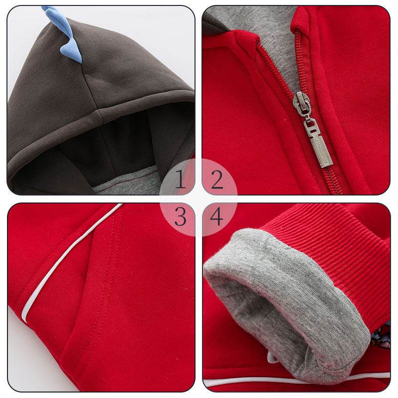 Fashionable Kids Warm Thick Hooded Jacket - Mubimart