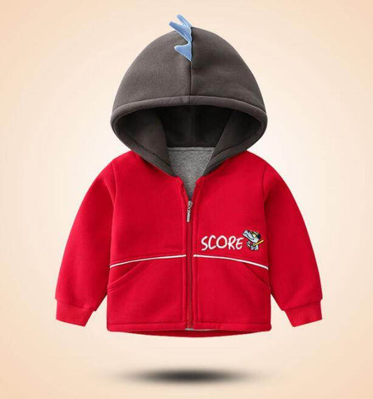 Fashionable Kids Warm Thick Hooded Jacket - Mubimart