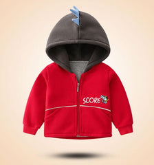 Fashionable Kids Warm Thick Hooded Jacket - Mubimart - Boy Hoodies 