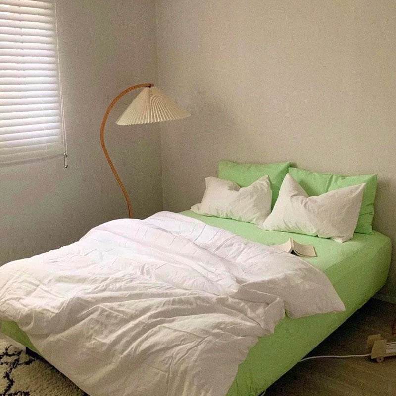 Fashionable Simple Hit Pigment Color Bed Sheet Bed Sheet - Mubimart