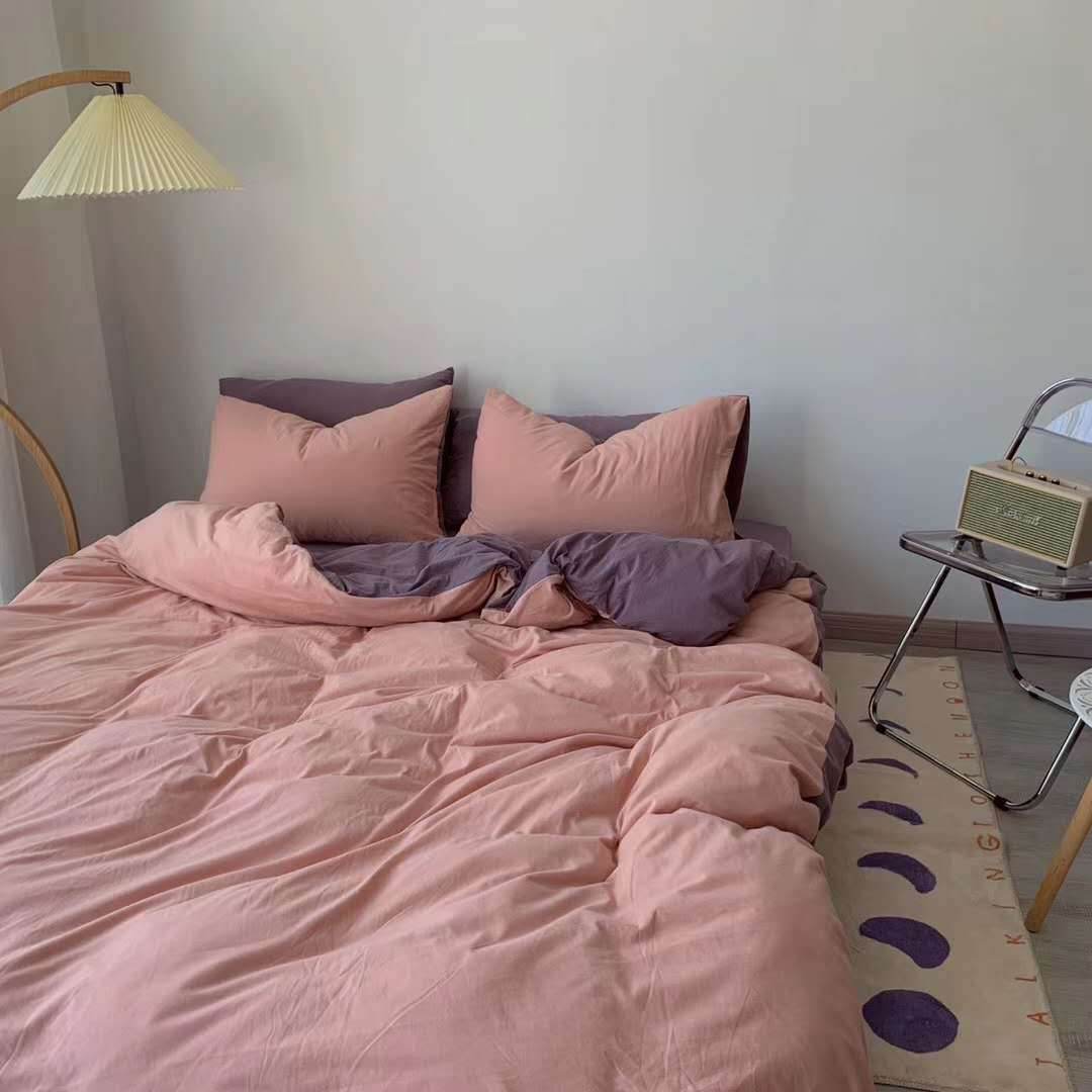 Fashionable Simple Hit Pigment Color Bed Sheet Bed Sheet - Mubimart