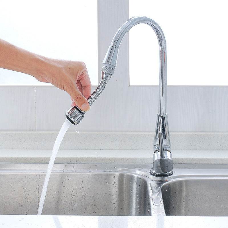 Faucet Universal Splash-proof Water Faucet Lengthened Wash Bubbler Shower Head Rotatable Sprinkler Universal - Mubimart