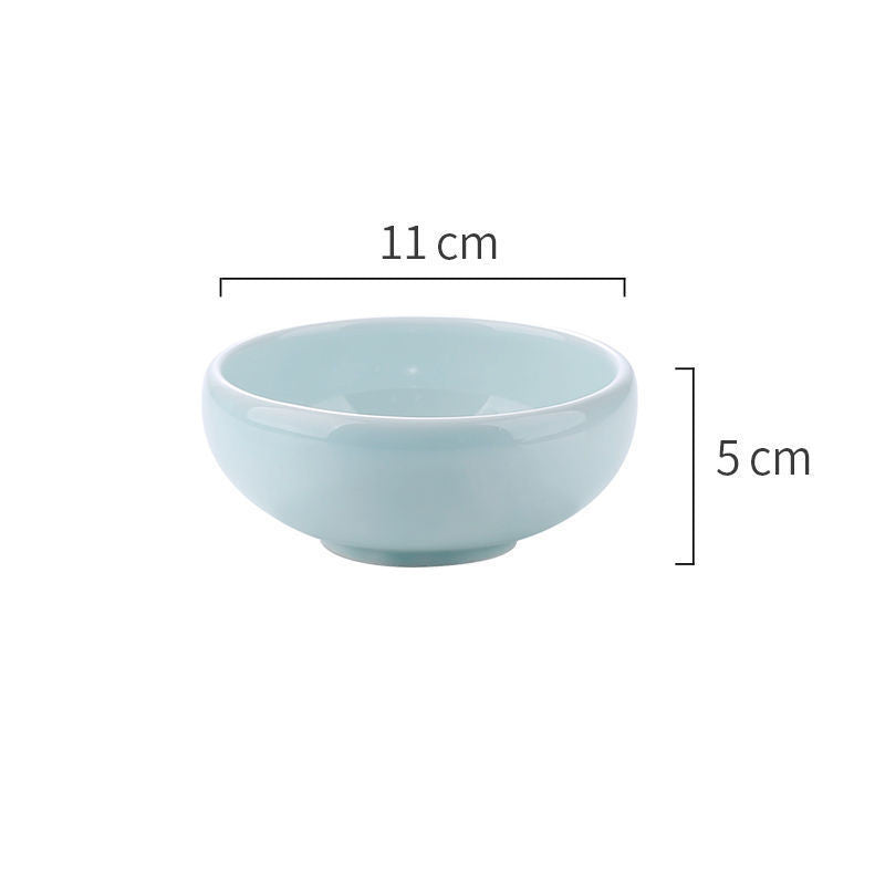 Featured ceramic bowl rice bowl household drum-shaped soup bowl - Mubimart -  