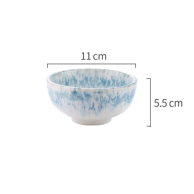 Featured ceramic bowl rice bowl household drum-shaped soup bowl - Mubimart