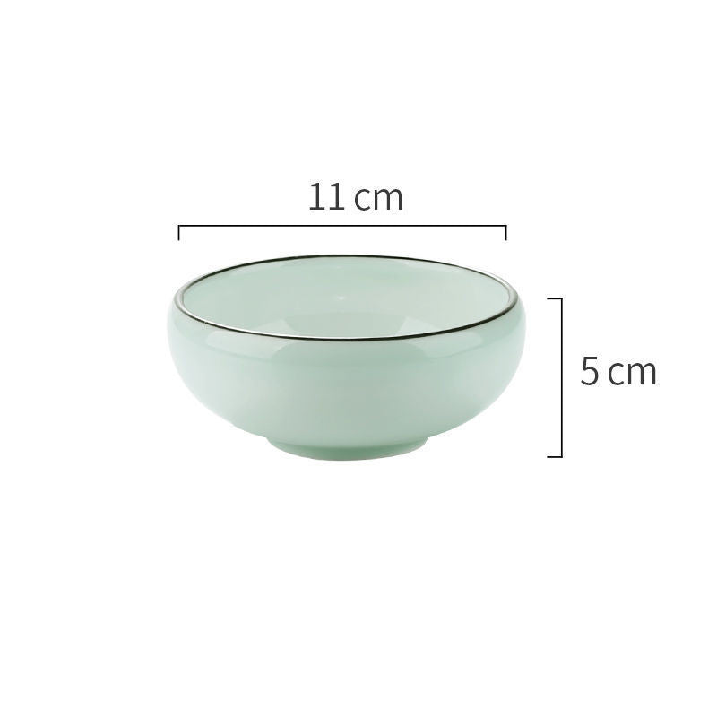 Featured ceramic bowl rice bowl household drum-shaped soup bowl - Mubimart -  