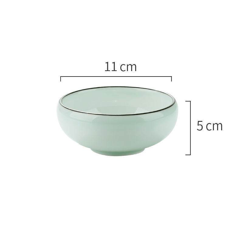 Featured ceramic bowl rice bowl household drum-shaped soup bowl - Mubimart